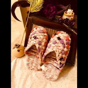 Traditional Japanese handwoven fabric sandals